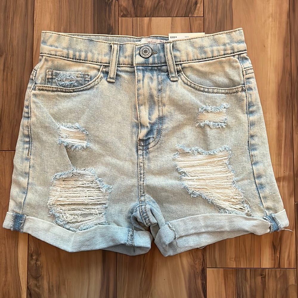 So High Rise Mom Jean Shorts